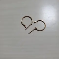10金ゴールドフープピアス刻印あり