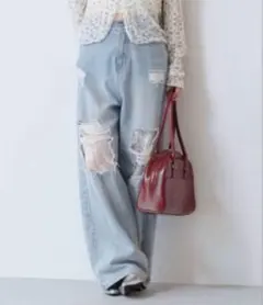 kastane レースデニムパンツのサムネイル