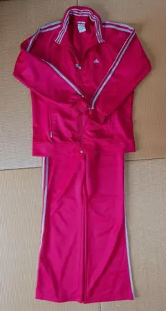 adidas 赤 ジャージ上下セット