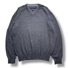 F1572　【即購入OK】TOMMY HILFIGERヘビーコットンニット　XL