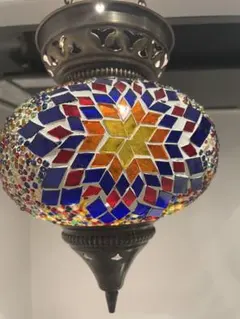 トルコ.モロッコモザイクペンダントランプ - メルカリ