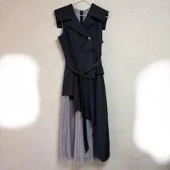 dazzlin ダズリン アシメプリーツトレンチワンピース