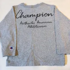 【美品】Champion 長袖カットソー グレー 100cm