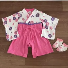 【PUFF 2 KIDS 】花柄着物スタイル服 ロンパース☆80サイズ☆