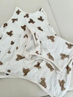 夏用スリーパー　ダブルガーゼ　韓国生地　スリーパー　２枚セット　ベビー