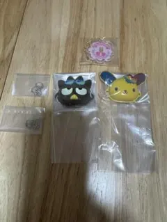 サンリオ　おめんコレクション　わくわくお菓子缶　ウサハナ　バットばつ丸