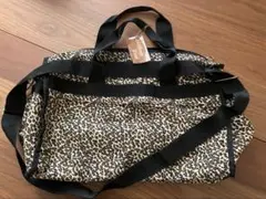 ヒョウ柄ボストンバッグ 中型