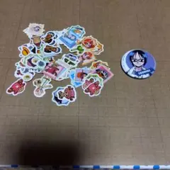 ワンピース　フレークシール　ひたぎ缶バッジ　年代物
