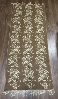 花柄ストール ブラウン・アイボリー