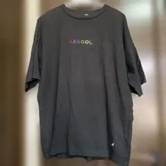 KANGOL マルチカラーロゴ 刺繍 Tシャツ ブラック　Lのサムネイル