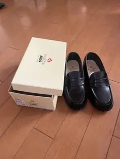 HARUTA KIDSブラックローファー22㎝