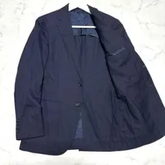 美品　ユナイテッドアローズ　シルクモヘア混ネイビージャケット　紺　サイズ44