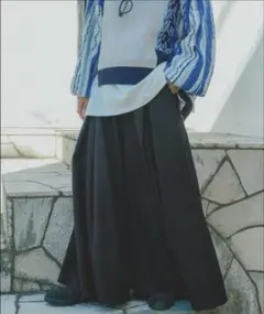 ニコアンド×Misayoさん スーパーワイドパンツ Mブラック