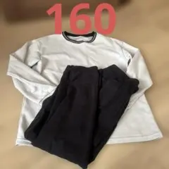 ユニクロ　エアリズム　160cm グレー 長袖パジャマ