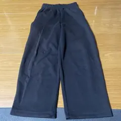 ユニクロc スウェットパンツ 黒 フリース ストレートレッグパンツ