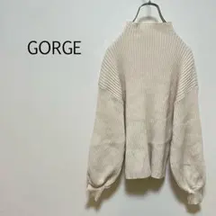 c0324【ゴージ】ハイネックセーター 長袖 Ｆ リブニットのサムネイル