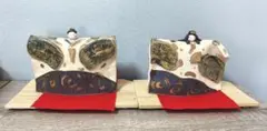 【美品】陶器製 雛人形
