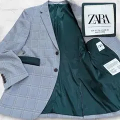 極美品✨ZARA テーラードジャケット ビジネス 紳士 グレンチェック 高級感