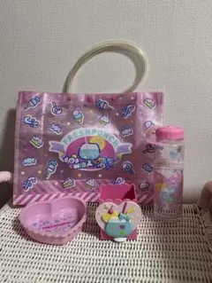 サンリオ フレッシュパンチ　まとめ売りセット収納ケース　ボールペン他6点セット サンリオ フレッシュパンチ まとめ売りセット収納ケース ボールペン他6