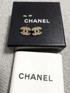 CHANEL ココマーク C20 A ラインストーン キラキラ ピアス 0619 - メルカリ