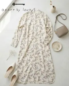 ★新品タグ付★ apartbylowrys 花柄シフォンワンピース 前開き