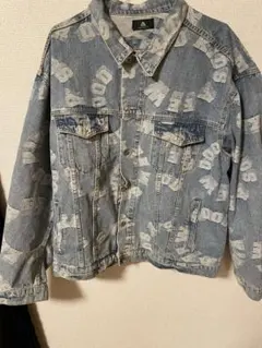 A FEW GOOD KIDS ロゴプリントデニムジャケット