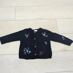next カーディガン 3-6ヶ月 ネイビー刺繍