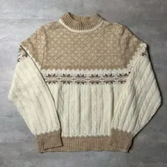 80s 90s USA製 Jantzen ジャンセン ノルディック柄ニットのサムネイル