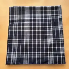 濃紺チェック柄　生地
