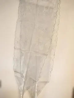 ショール　ストール　透明　シルバー　フロックラメ