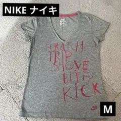 【NIKE ナイキ】 レディース 半袖Tシャツ グレー Vネックのサムネイル
