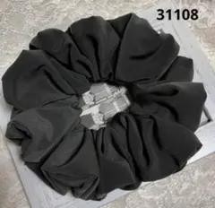 シュシュ31108チャコールグレイのデシン❣️上質光沢❣️