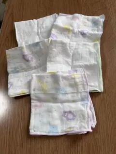 ガーゼハンカチ 5枚セット 動物柄