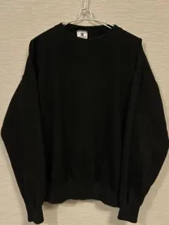 90s USA norsport 無地スウェット ブラック 黒 XL 前V