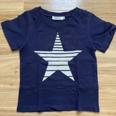 BEAMS mini ストライプ星柄Tシャツ 100
