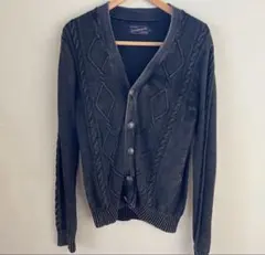 ニット　カーディガン　コンチョボタン　XL