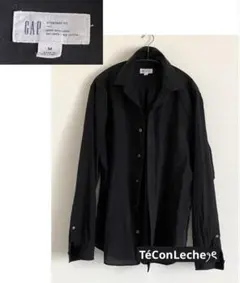 GAP リネン混 長袖シャツ ブラック M