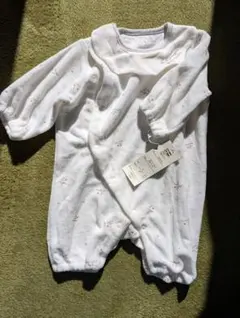 新品襟付きホワイトロンパース