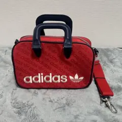 極美品 希少 アディダス 2way ミニボストンバッグ ショルダーバッグ レッド