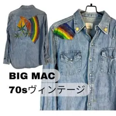 BIG MAC JCPenney デニムシャツ 70s風 レインボー ペイントのサムネイル