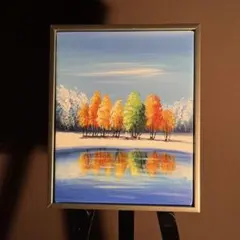 雲の光」 手描き 油絵 風景画 原画 肉筆 油彩画 印象派 - メルカリ