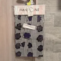 子ども 浴衣 ストライプ バラ柄　レトロ　可愛い　キッズ