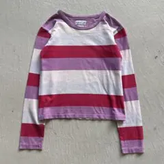 90s archive ボーダーロンT カットソー ピンク コムデギャルソン
