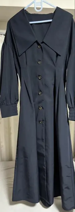 【未使用品】(dazzlin) ネイビー シャツワンピース ベルト付き