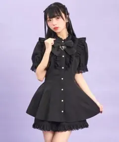 Secret Honey ブラックミニワンピースのサムネイル