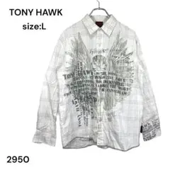 トニーホーク　TONY HAWK シャツ　トップス　長袖　チェック　Ｌ　おしゃれ