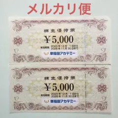 早稲田アカデミー 株主優待券 ２枚　10000円分