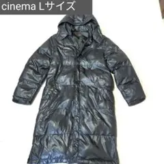 y2k cinema フード付きダウンジャケット ブラック 黒 Lサイズ