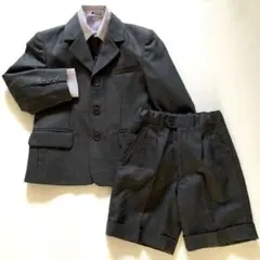 毛100% 子供用フォーマル4点セット 110 スーツ上下セット 卒服 卒園