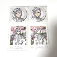 ツイステ展 シルバー 缶バッジ ランダムカード 4点セット